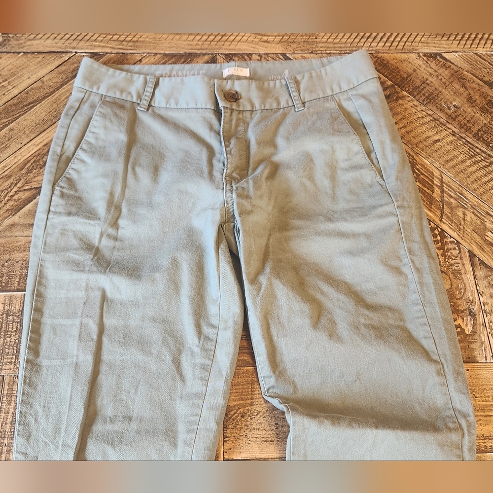 J. Crew Frankie Stretch Ankle Pants Trousers in Green Size 4 - Picture 5 of 10
